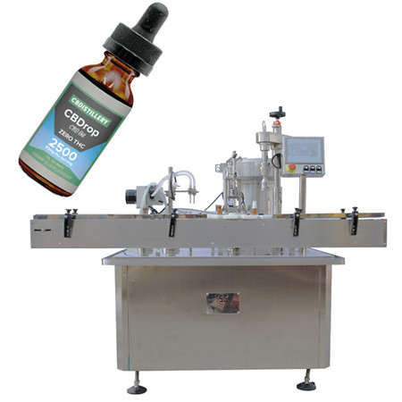 ເຄື່ອງເຕີມເຕັມອັດຕະໂນມັດ YB-YX4 15ml cbd vial bottle filling capping and labeling machine